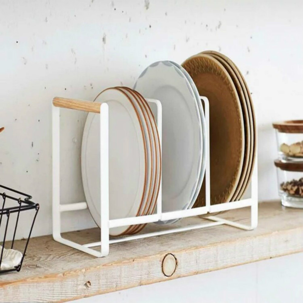 Metal Iron Wire Kitchen Ware Storage Bowl Plate Draining Hanging Holder Dish Drying Rack with Drainer Drip Tray Drainboard