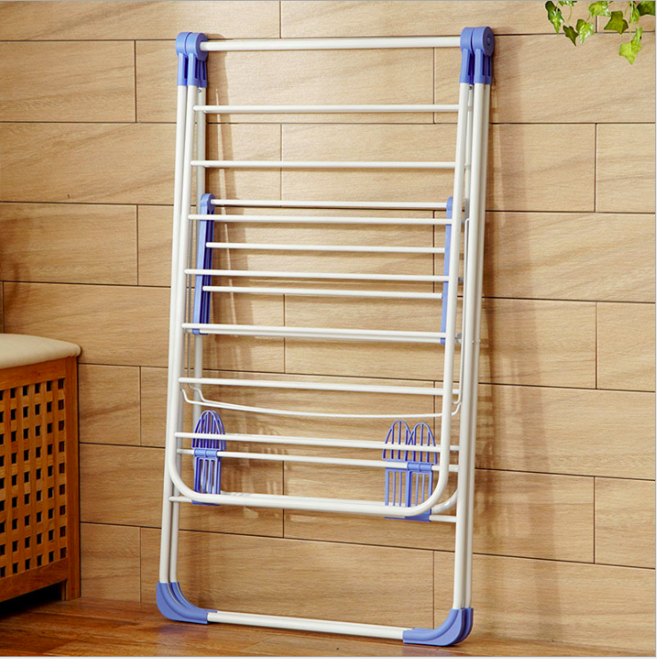 Butterfly Floor Collapsible Folding Clothes Rack, Elegant Design Metal Plastic Drying Rack Clothes Shoes Hanger