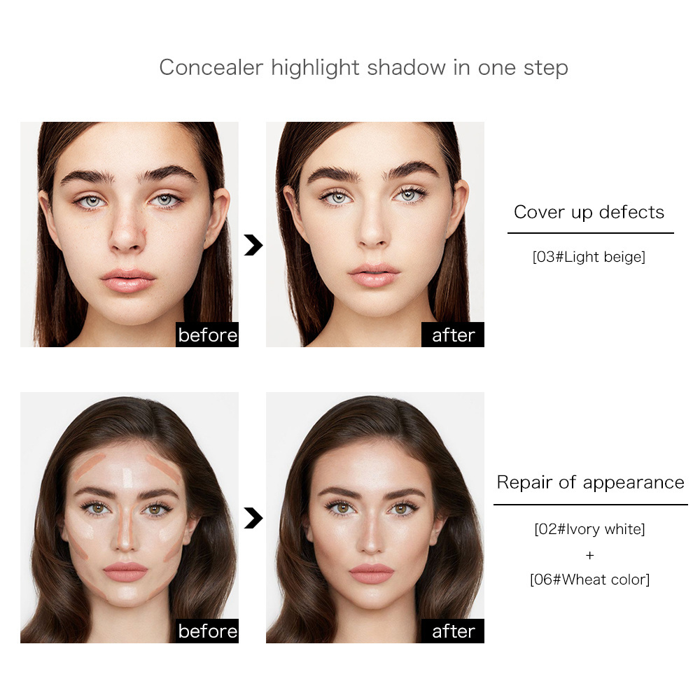 2020 Wholesale Professional Repair Three-Dimensional Shadow Highlight Foundation Concealer Repair Stick