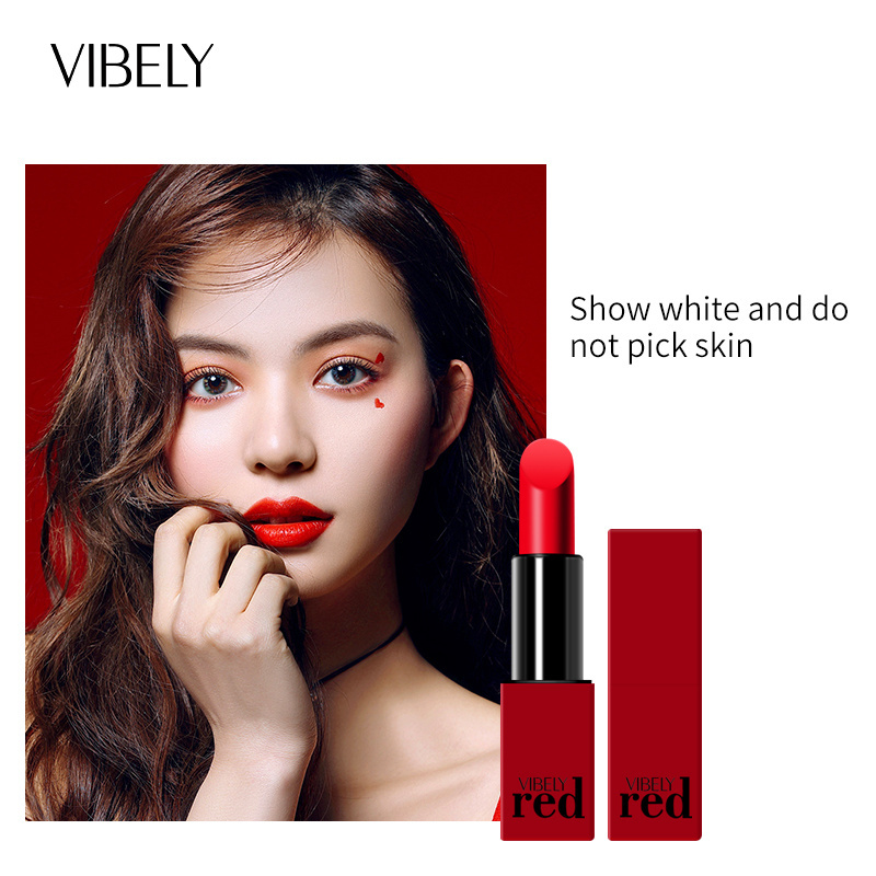 High Pigment Makeup Waterproof Moisturizing 10 Colors Chinese Style Red Velvet Matte Lipstick