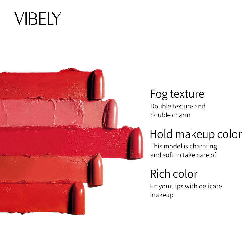 High Pigment Makeup Waterproof Moisturizing 10 Colors Chinese Style Red Velvet Matte Lipstick