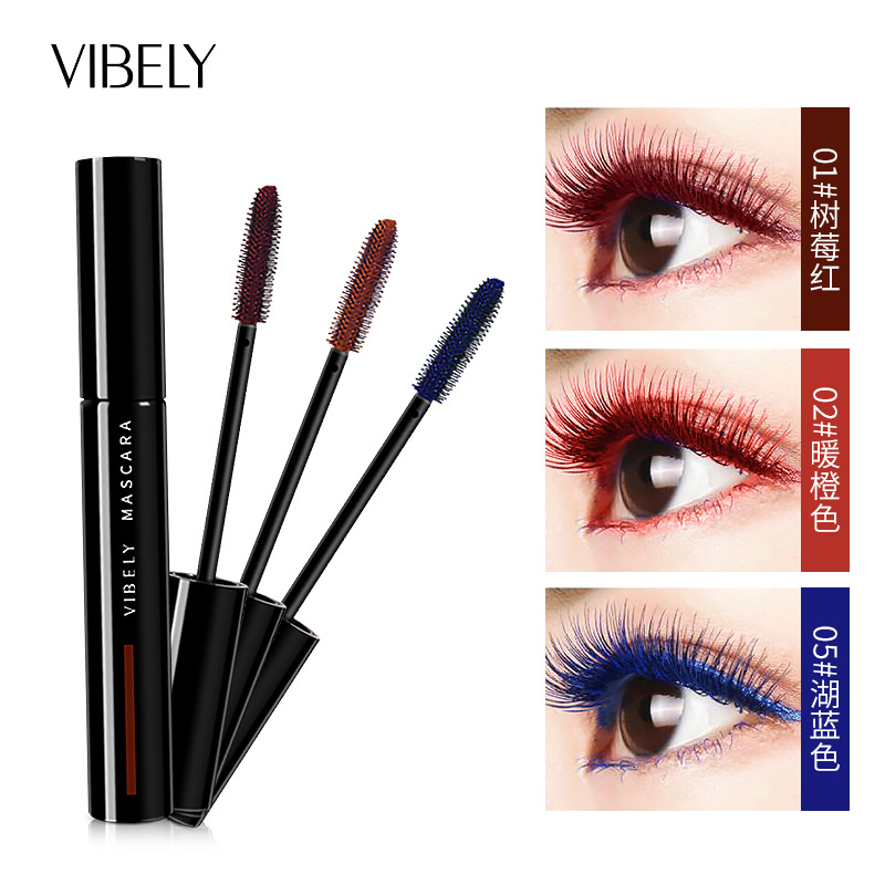 High Quality Cosmetics Lengthening Thick Waterproof Curling Colorful Mascara