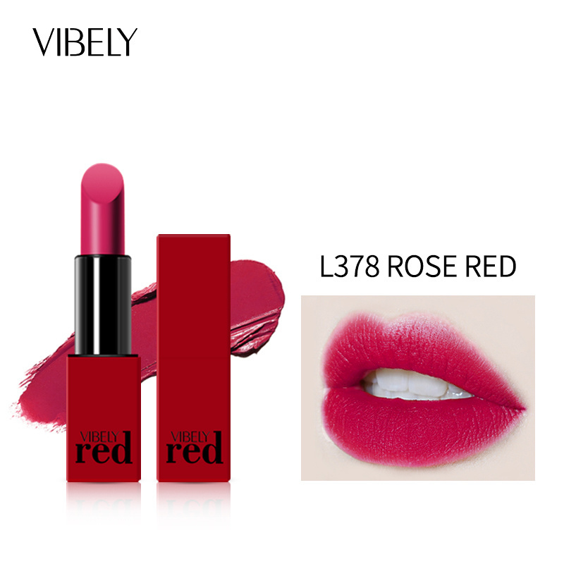 Chinese Red Lip Makeup 10 Colors Waterproof Long Lasting Moisturizer Vegan Velvet Matte Lipstick