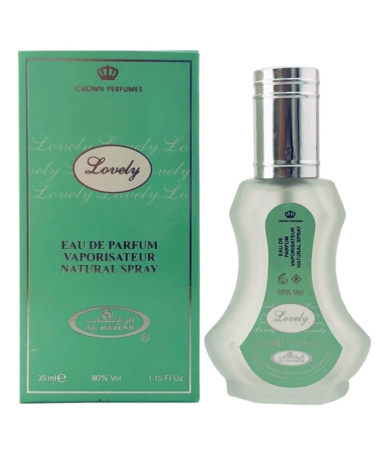 Eau de Perfume LOVELY by Al REHAB 35ML Arabic Unisex Oud Attar Oriental Dubai Arabic Halal perfumes