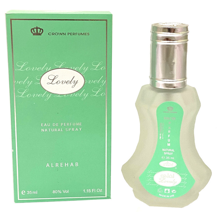 Eau de Perfume LOVELY by Al REHAB 35ML Arabic Unisex Oud Attar Oriental Dubai Arabic Halal perfumes