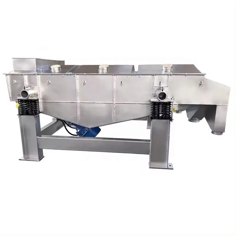 Polyester Stainless Steel Linear Vibrating Dewatering Screen For Industrial Vegetable Drying