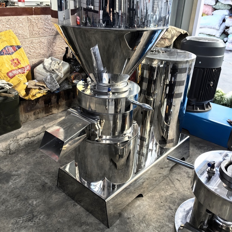 High Quality Stainless Steel Almond Peanut Butter Making Machine Tahini Colloid Grinder Vertical Colloid Mill For Mayonnaise