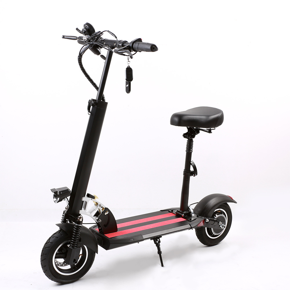 Foldable Electric Scooter 36V 15AH 500W 10 Inch Tire Two Wheel  Powerful Seat Scooters