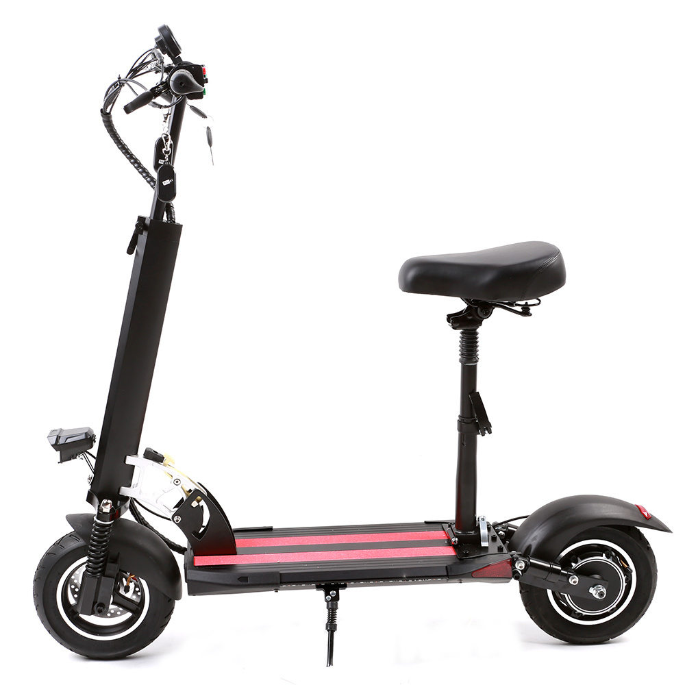 Foldable Electric Scooter 36V 15AH 500W 10 Inch Tire Two Wheel  Powerful Seat Scooters