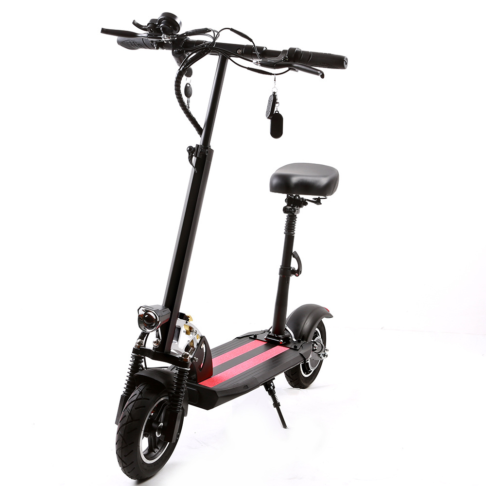 Foldable Electric Scooter 36V 15AH 500W 10 Inch Tire Two Wheel  Powerful Seat Scooters