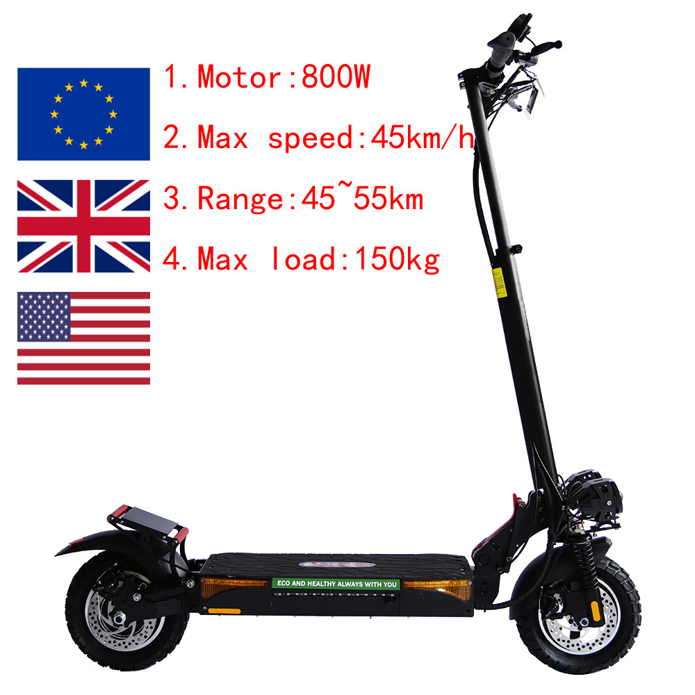 Shenzhen L12MAX off road two big wheel folding electric scooter 800w adult fast electrical scooter with NFC