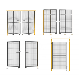 Machine Safety Fence Panels Safety Fence Doors Hinged Robotic Guarding Metal Steel Customized Sustainable Security Fence