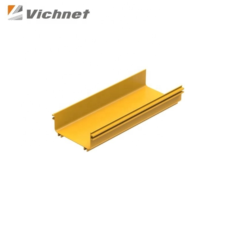 Vichnet Customize Size Yellow Plastic Cable Tray Fiber Optic Runner Cable Tray 200mm PVC Raceway ABS