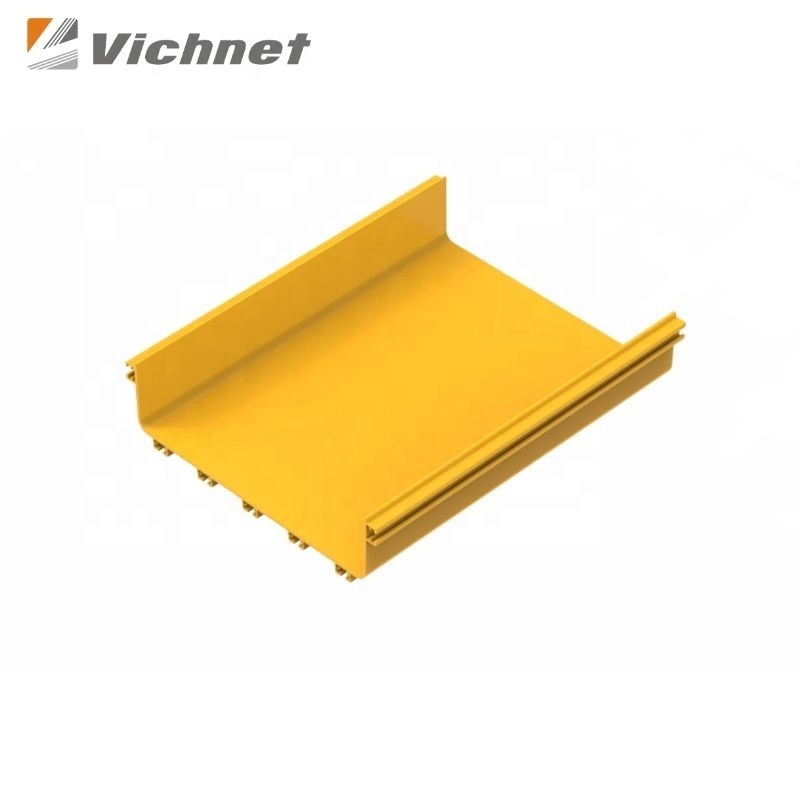 Vichnet Customize Size Yellow Plastic Cable Tray Fiber Optic Runner Cable Tray 200mm PVC Raceway ABS