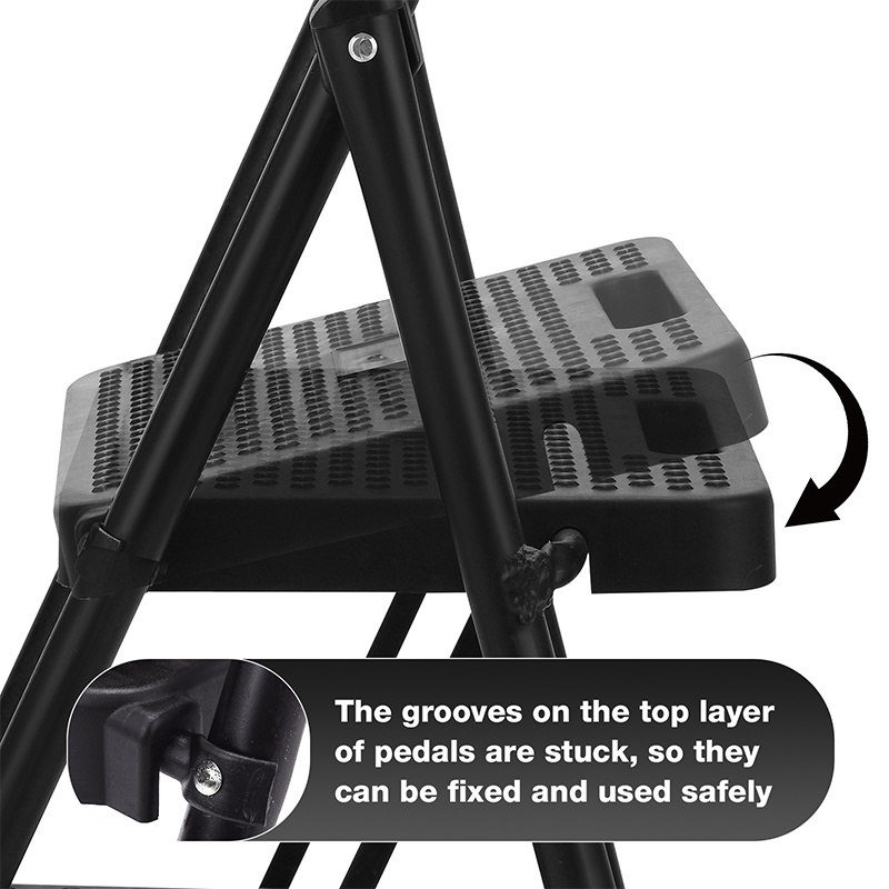 Lightweight Black Small Folding Step Ladders for Sale 3 Step Ladder