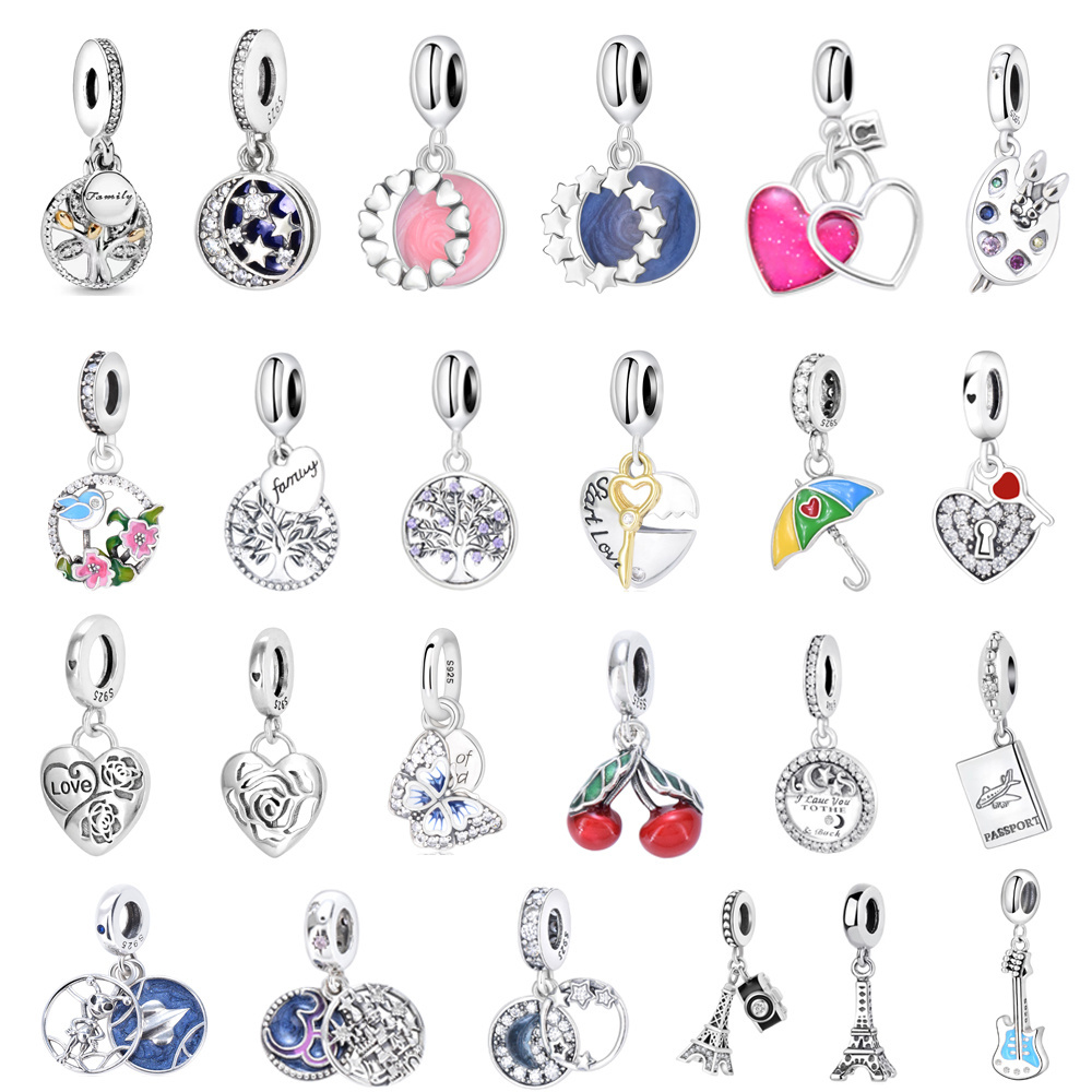 Thousands Of In Stock High Quality 925 Sterling silver charms for bracelet Family tree Pendant Charm Beads Wholesale