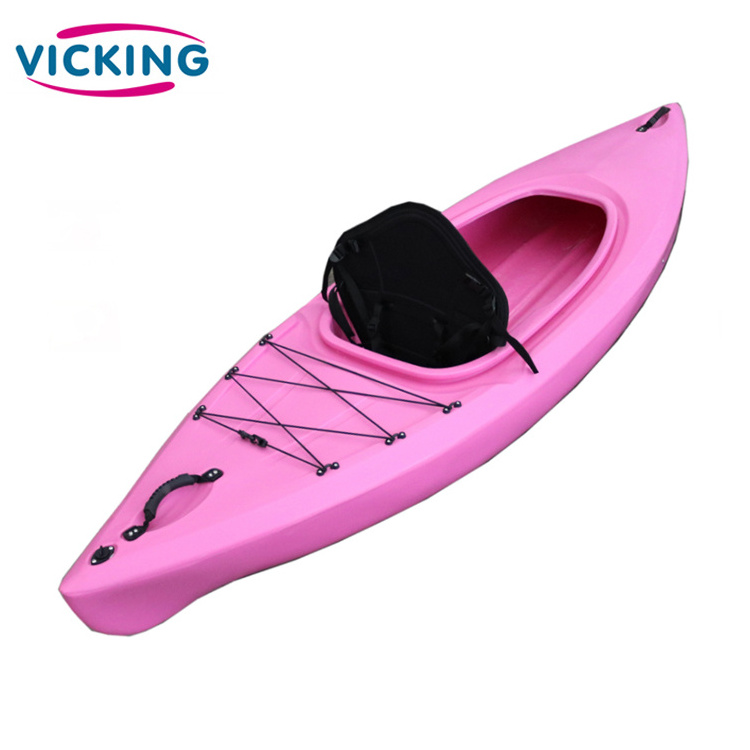 9ft cheap sit in kayaks small plastic boats sea touring kayak single seat whit CE