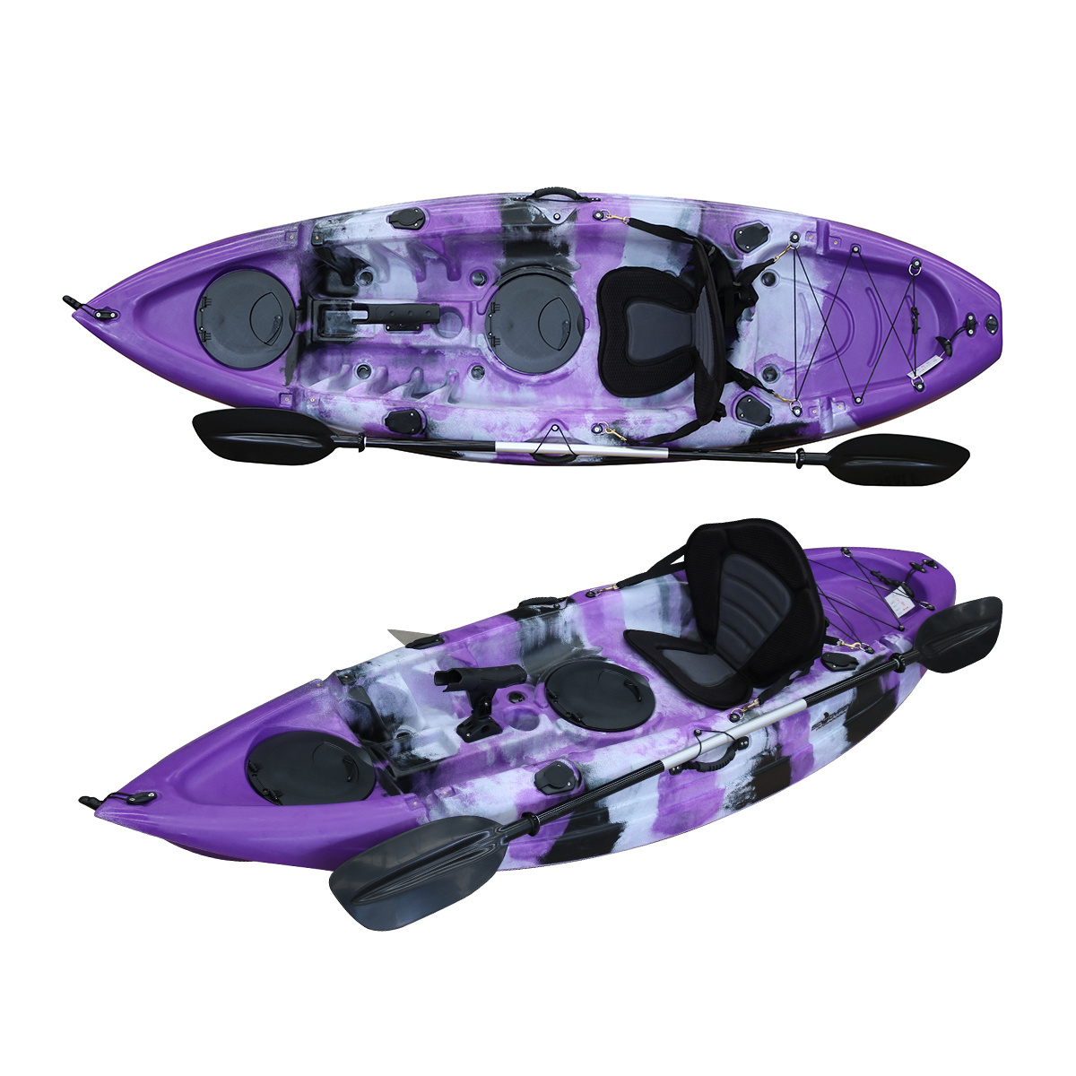 Single plastic  Fishing Speed Rowing Boats Sit on Top Touring Kayak