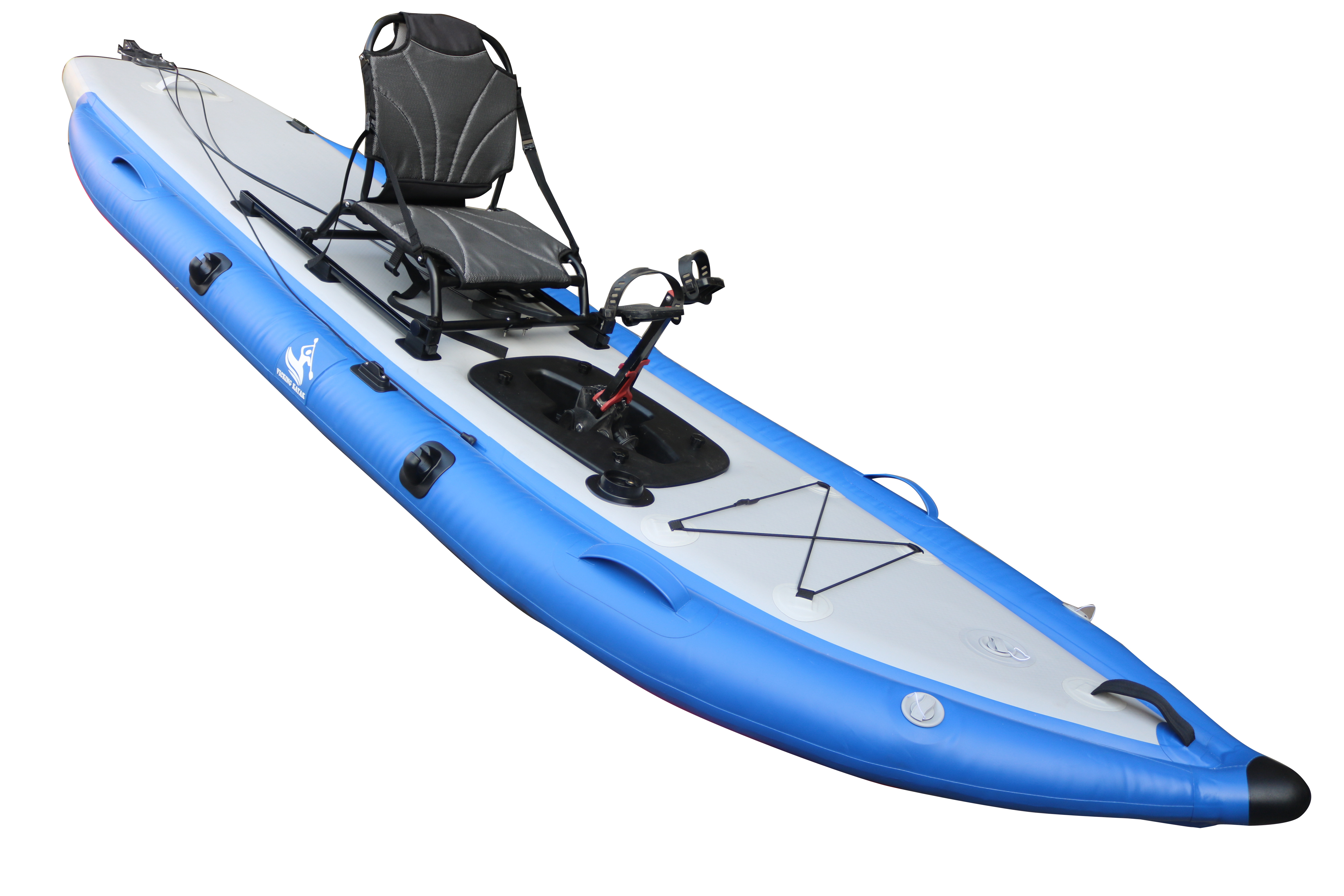 Vicking Inflatable Rowing Pedal Boat For Drifting And Fishing Power System With Foot Drive Pedal PVC Material Folding Kayak