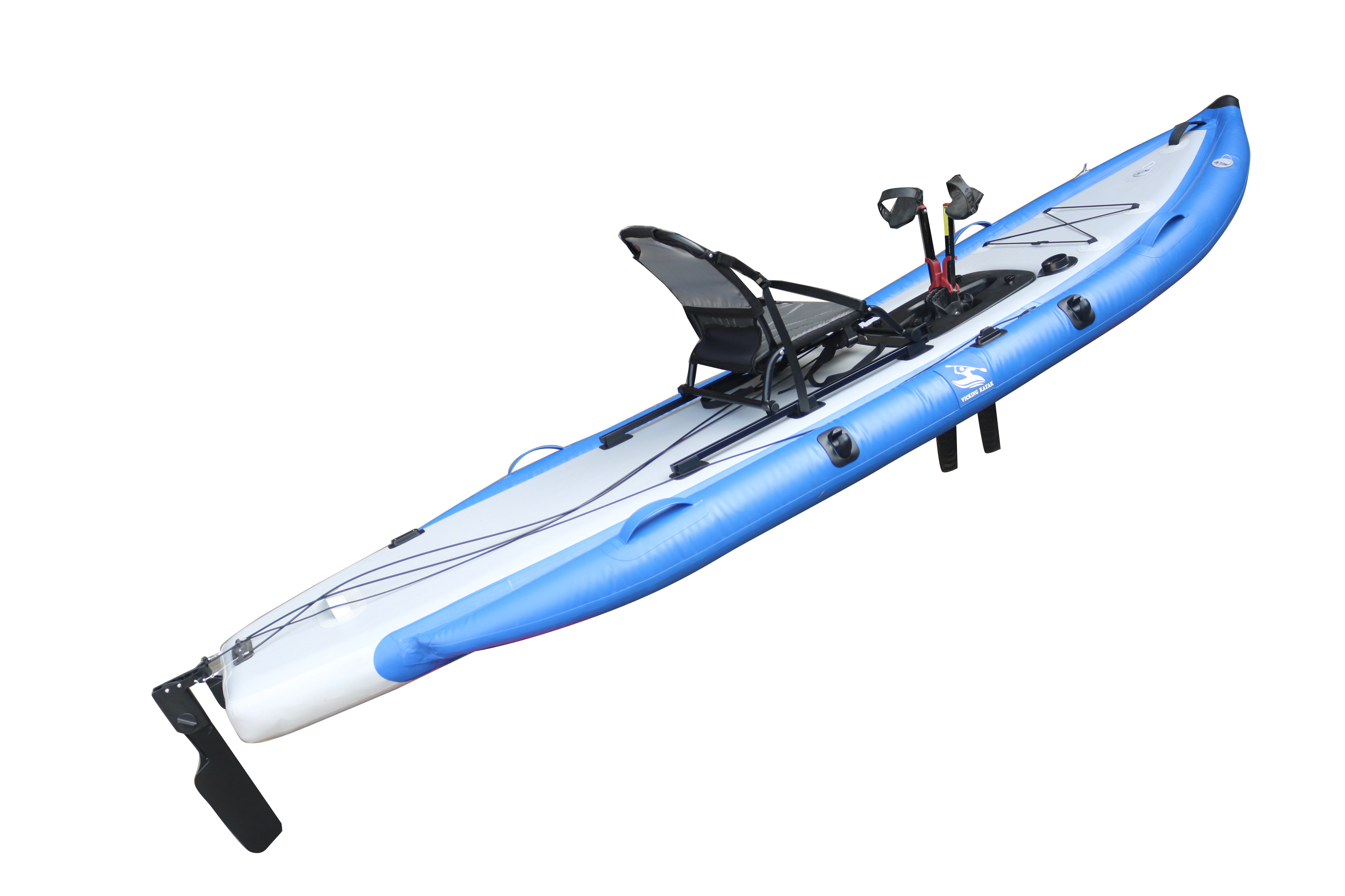 Vicking Inflatable Rowing Pedal Boat For Drifting And Fishing Power System With Foot Drive Pedal PVC Material Folding Kayak