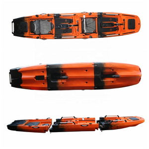 Vicking 14.5ft 2 person Modular fishing Kayak three section Detachable Pedal Drive Kayak Easy to disassemble and transport