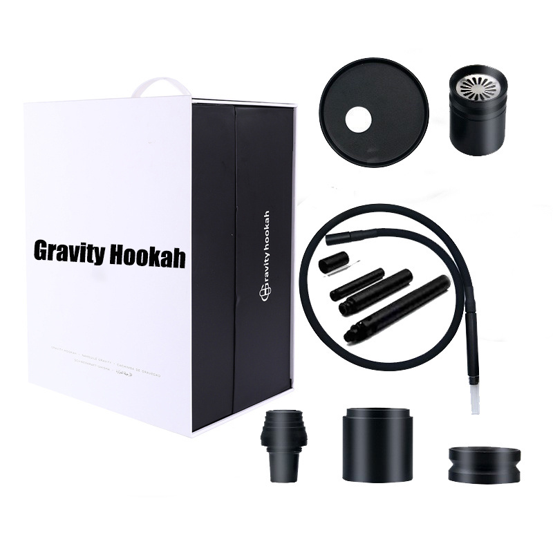 Custom OEM Gravity Hookah Complete Set 360 Rotating Glass Hookah Parts Water Gravity Pipe Gravity Shisha Hookah Smoking Sets