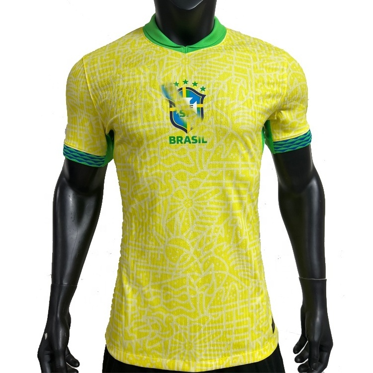 New 2024/2025 Brazil Pre-matchTraining Clothes Jersey Fan/Player Soccer Football Jersey