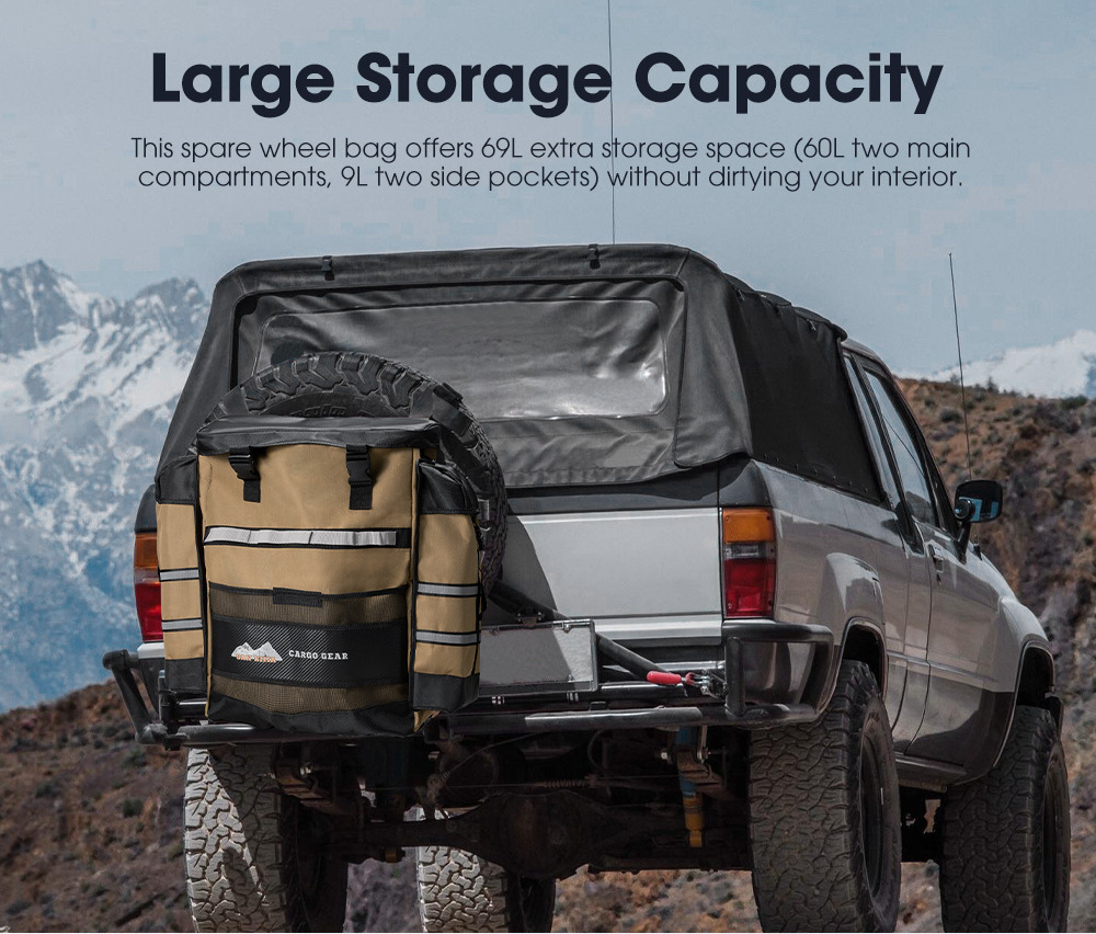 SAN HIMA 4x4 SUV Spare Tire Dirty Gear Bag Outdoor Camping Large Capacity Spare Wheel Rubbish Bags