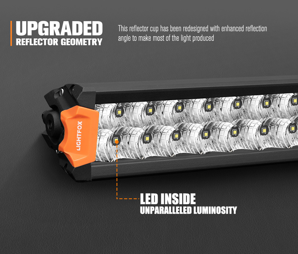 LIGHTFOX IP68 Off Road 4x4 Car 240W 40 inch Double Row Offroad LED Light Bar