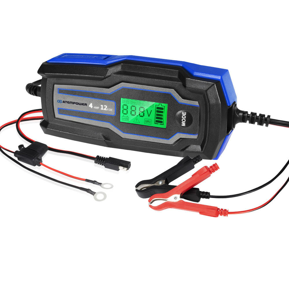 ATEM POWER 4A 6V/12V Automatic SLA AGM Car Truck AC TO DC Battery Charger