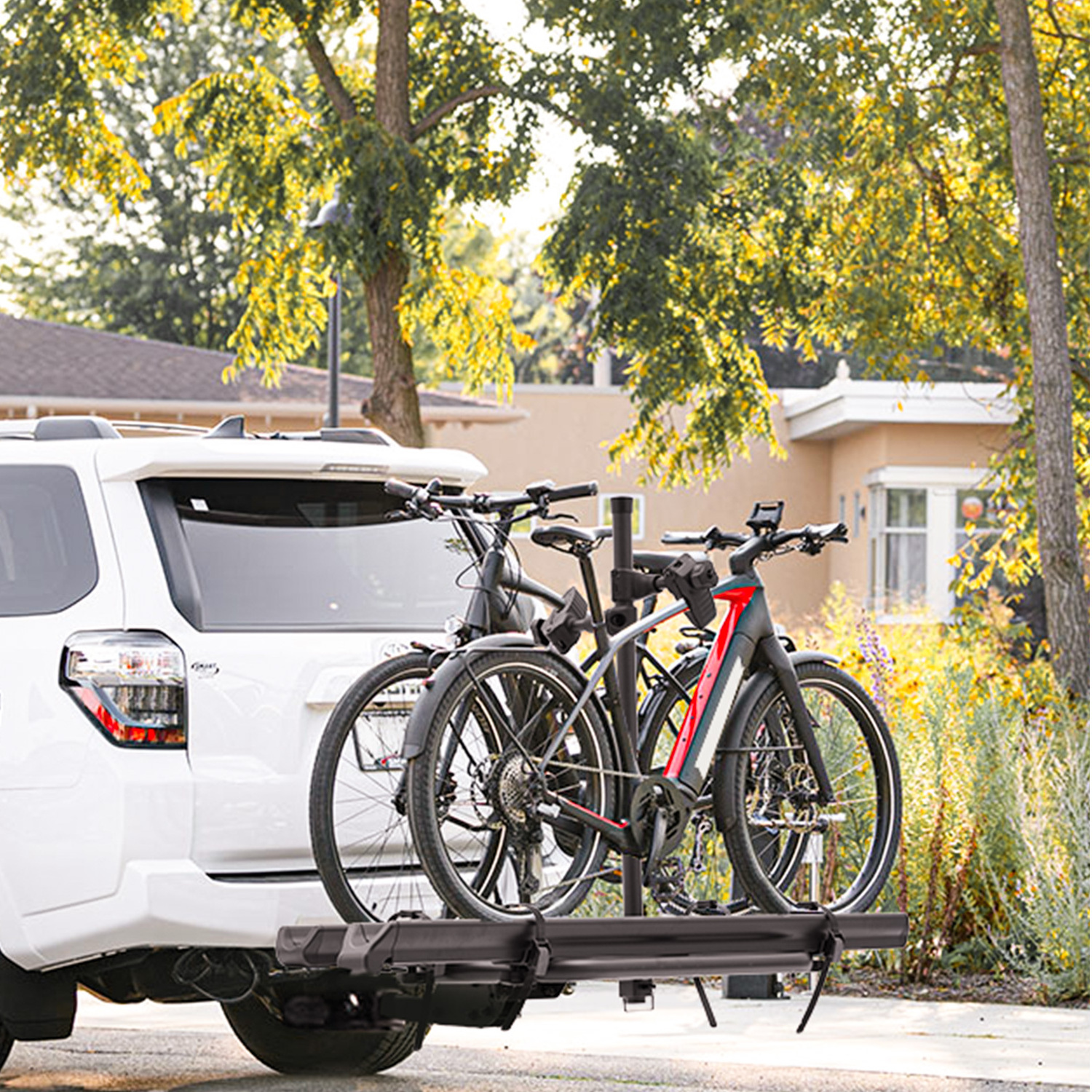 SAN HIMA Steel Load 70kg Outdoor travel MTB transport Bicycle rack 2 e-bike Steel Car Rear Mounted Bike Rack Carrier