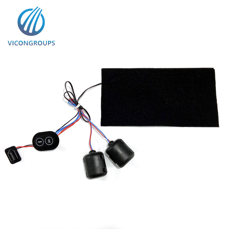 Custom USB Battery Electric Warming Heating Pads for Jacket for Winter Black