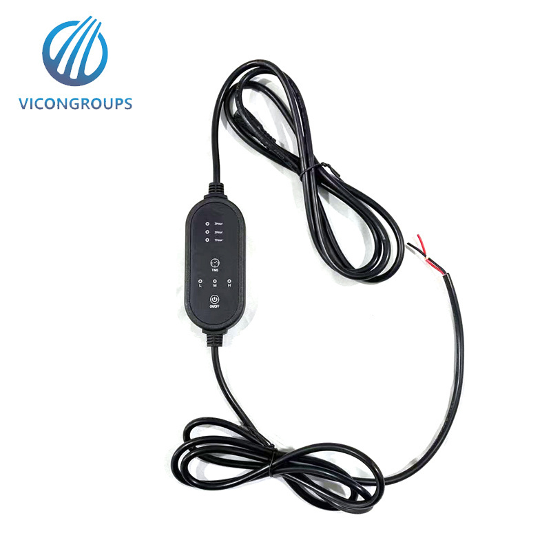 Custom 5V/12V/24V switch line controller temperature control and timer control switch for heating blanket