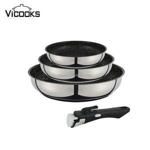 korean bbq grill pan nonstick cookware frying pan remove handle and knob aluminum granite cookware sets