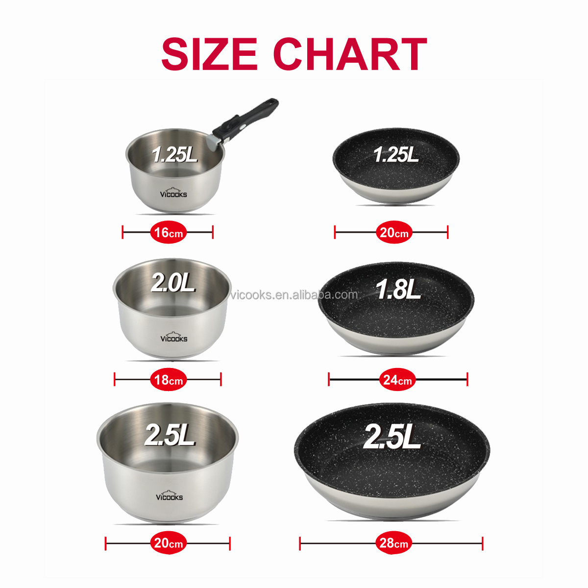 brand new guangdong pot copper pots and pans removable handle hot pot stainless steel