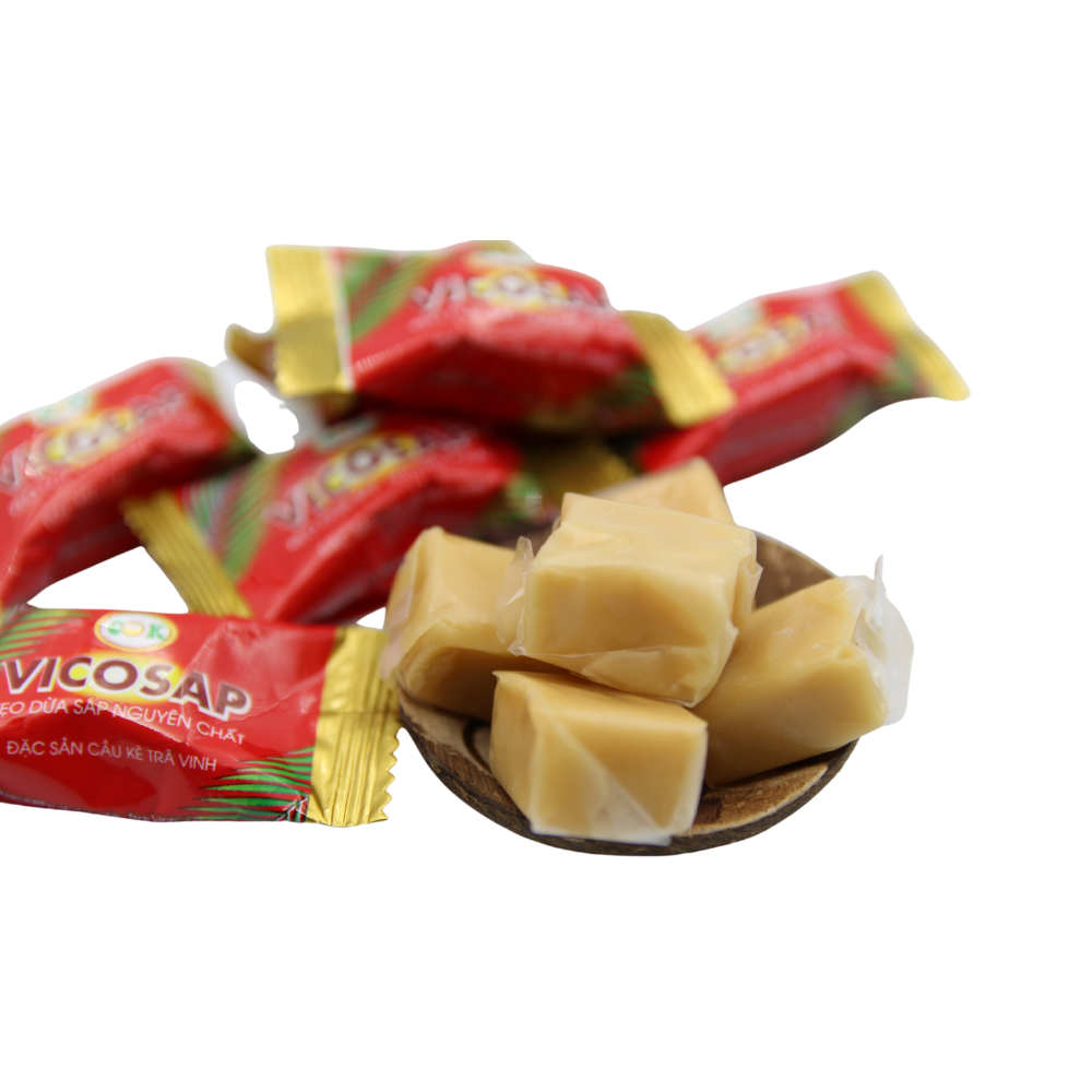 Macapuno Jelly Candy High Quality Lightly Fatly Coconut Delights Cocoa Coconut Candy Bag Made In Vietnam Manufacturer