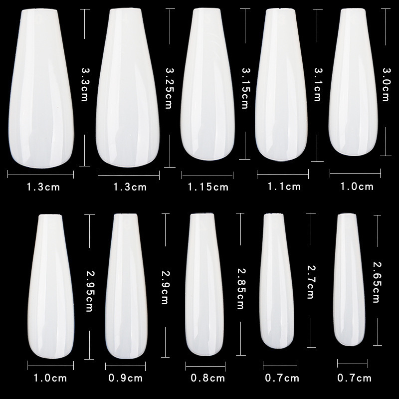 2023 new cross-border sales nail art free DIY traceless flat head ballet T tread false nails 600Pcs/Box nail salon supplies