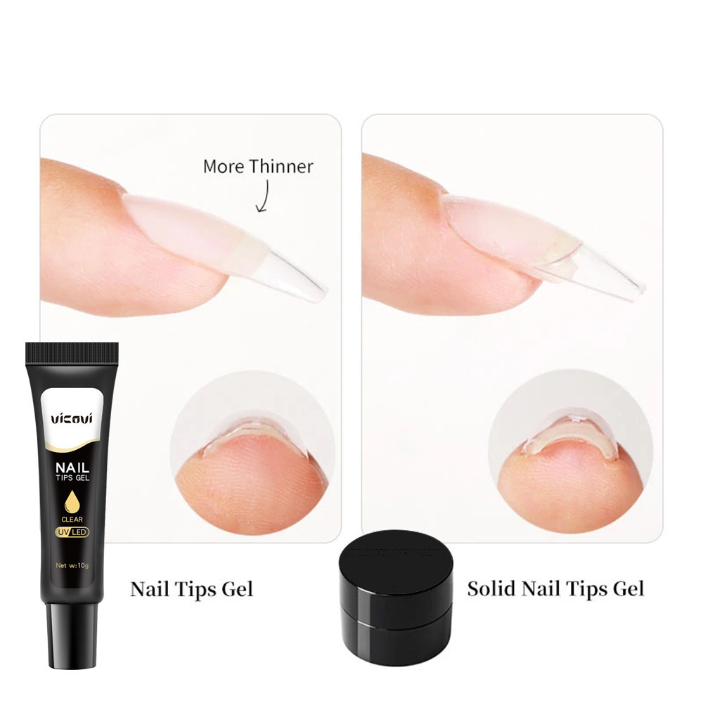 Nail Tips Glue Gel 10g Uv Glue For Black Hose Patch Glue Manicure Multi-function Strong Gel Nail Polish Extension