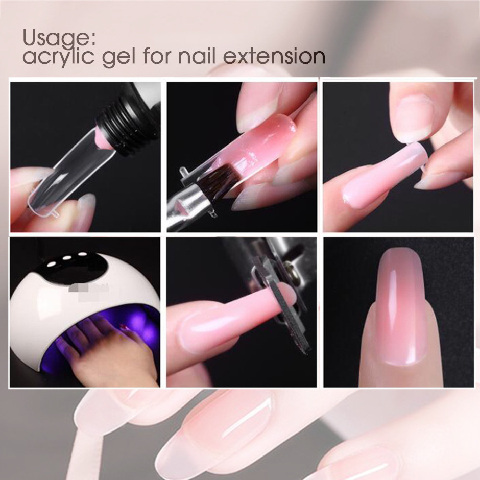 2024 Foreign trade new nail art DIY painless quick extension plant nail glue no glow-in-the-dark extension crystal glue