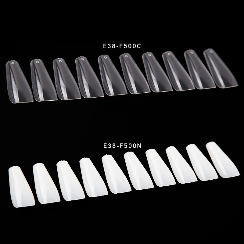 2023 new cross-border sales nail art free DIY traceless flat head ballet T tread false nails 600Pcs/Box nail salon supplies