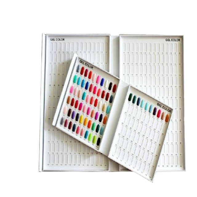 Factory Supply 216 Blanks Nail Gel Polish Color Chart Board Showing Nail design Display Book