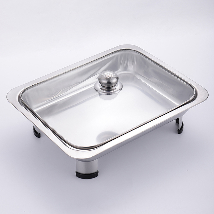 Stainless Steel pan Buffet 4 feed stove buffet serving Chafing Dish Food Warmer tray chafing dishes Hot pot