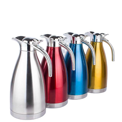 Cheap Stainless Steel 201 Thermal Coffee Carafe Plastic handle 12 Hour Heat 24 Hour Cold Retention Insulated Kettle Vacuum Flask