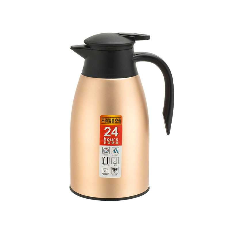 SS304 Thermal Coffee Carafe Server 1.5L 2L Double Wall Tea Water Coffee Dispenser Insulated Vacuum Flask