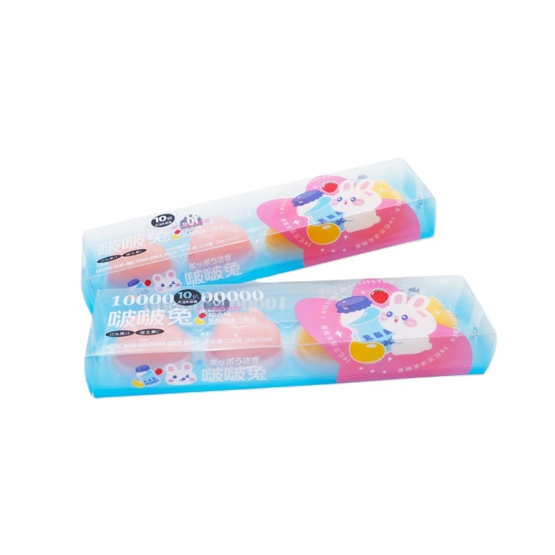 WDL 128g Honey Boo Rabbit Lactobacillus Fruit-flavored Juice Jelly Sticks Balls Cartoons in Bulk Packaging Low-Fat for Adults