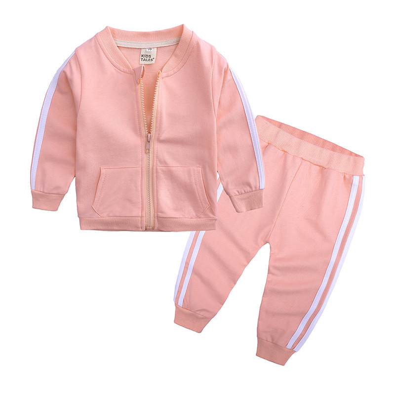 2021 Summer Custom Logo Wholesale Children Clothing Long Pants Two Piece Cotton Kids Sweatsuit Sets