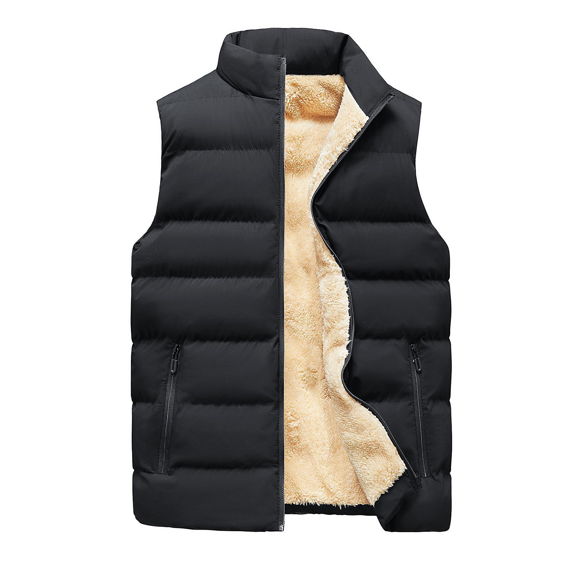 Men's Winter Warm Fleece Vest Casual Sleeveless Jacket Stylish Gents Puffer Vests