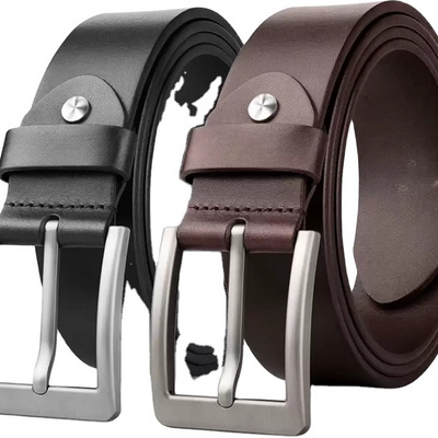 Genuine leather belts from Pakistan Classic Buckle Leather Belt Automatic Buckle Cow Belt Fashion Beautiful Business For Men