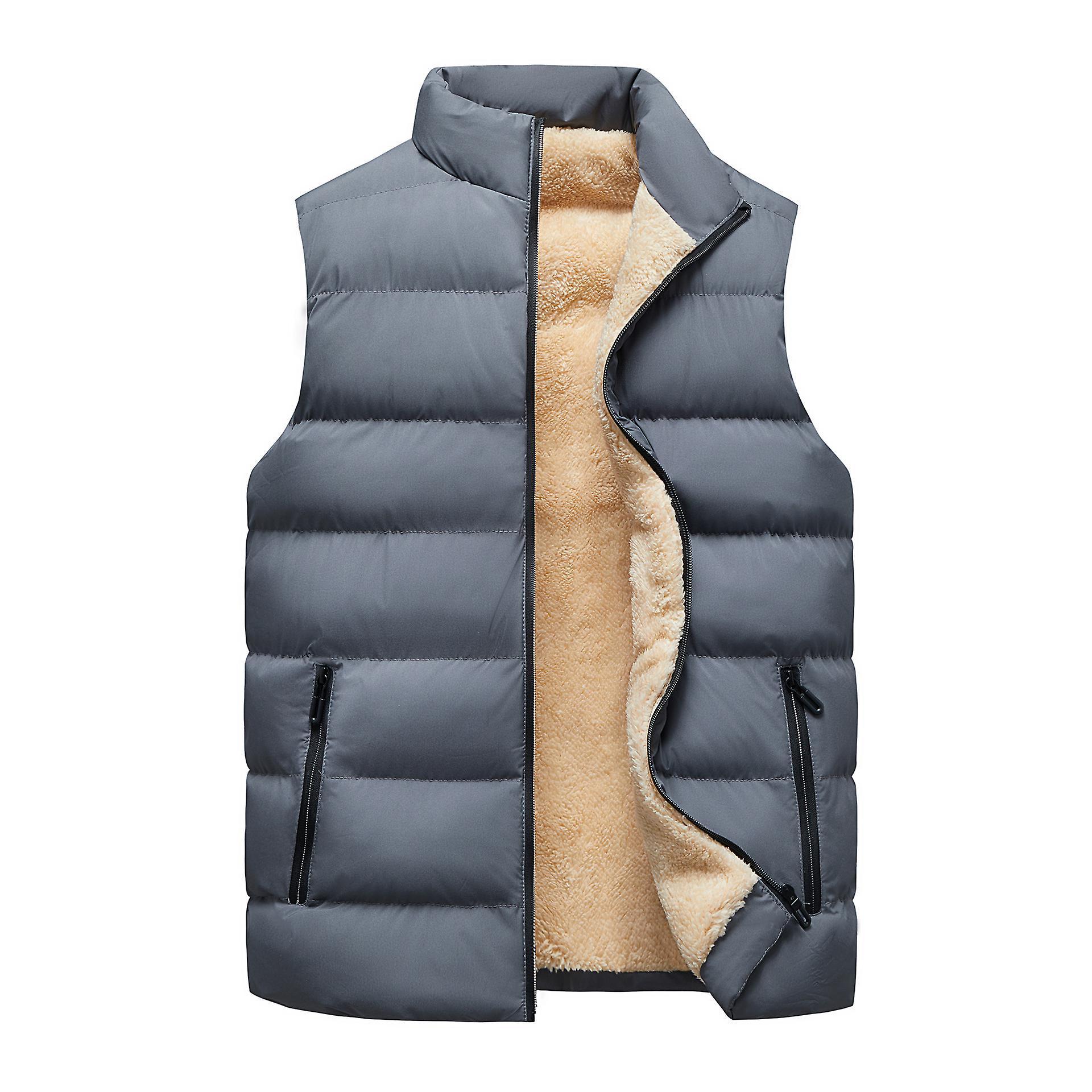 Men's Winter Warm Fleece Vest Casual Sleeveless Jacket Stylish Gents Puffer Vests