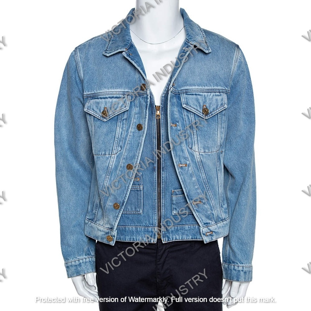 Oem manufacturers custom high quality denim jacket men button down washed plain Jeans coat denim jacket Summer Parka Jacket